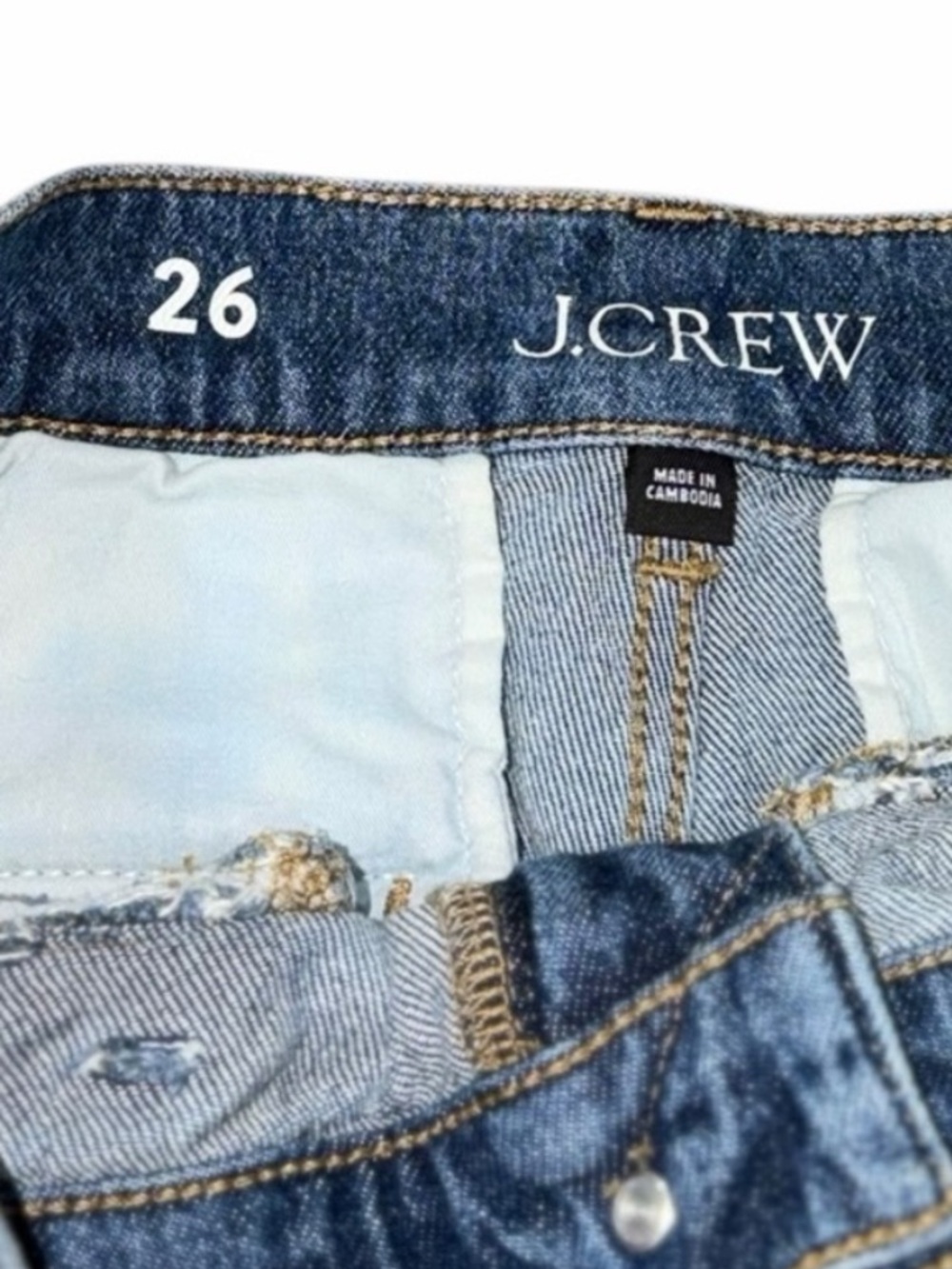 J. CREW • 96 FLARE High-Rise Patch Pockets Wide-Leg Jeans in Blue - Picture 6 of 9
